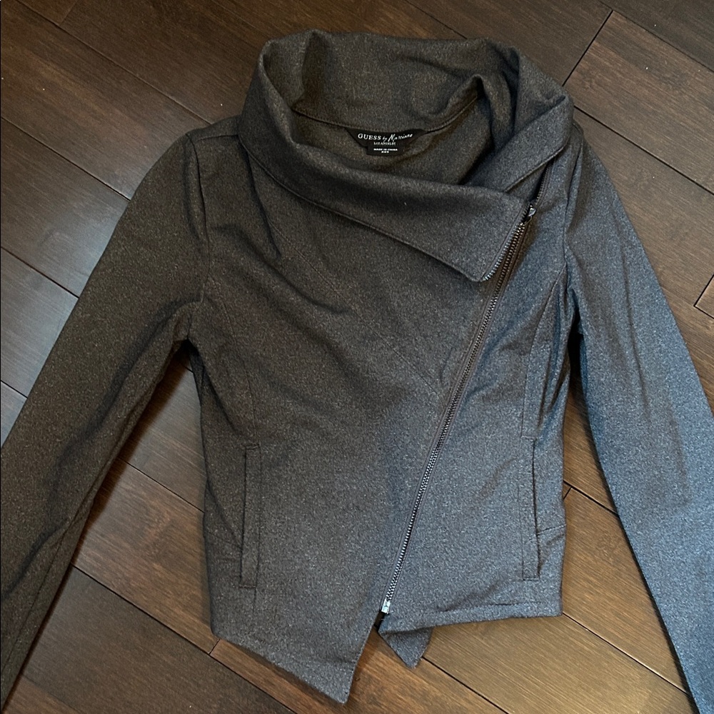 Guess by Marciano Charcoal Asymmetrical Jacket